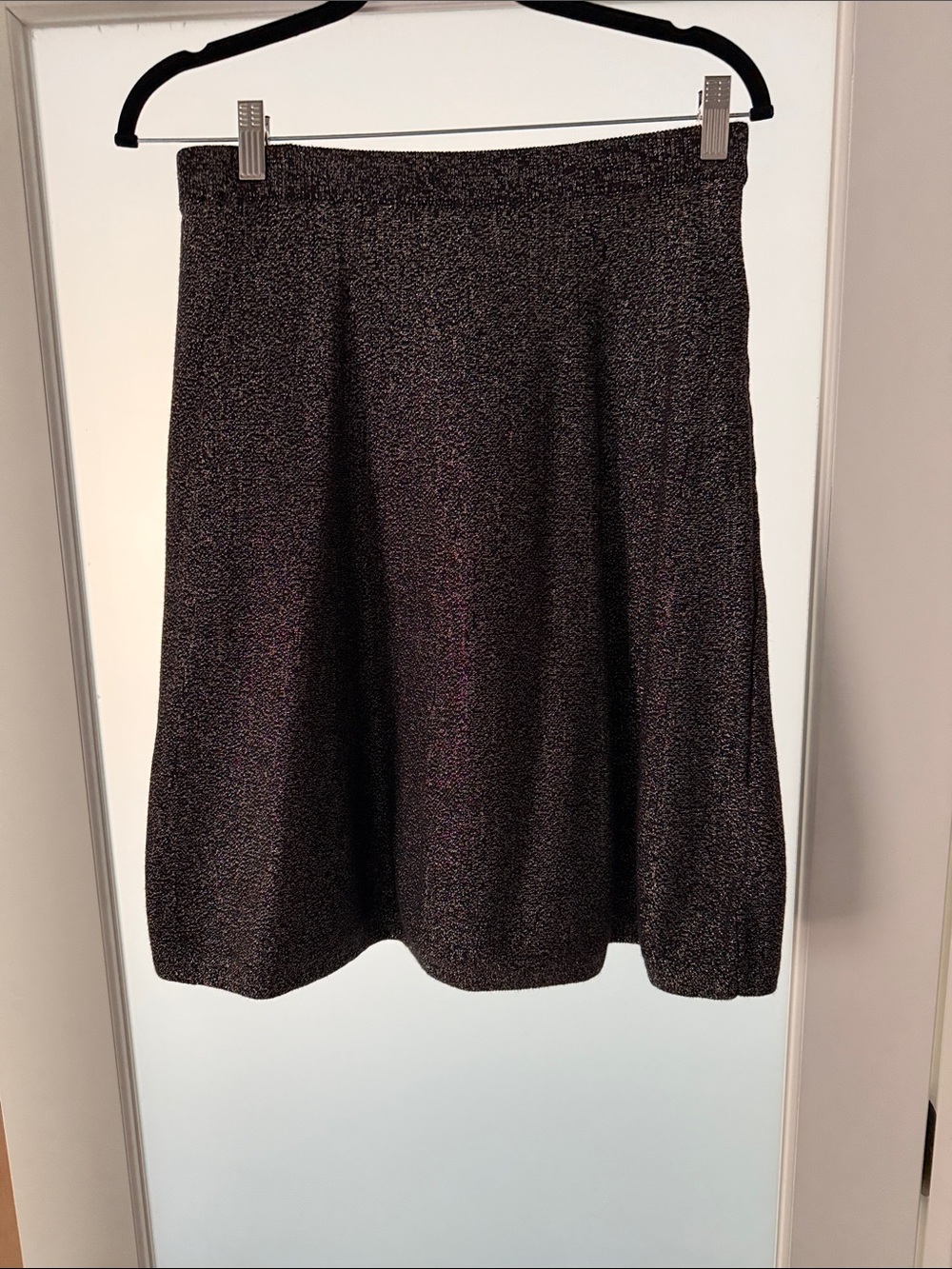 Nanette Lepore Black Textured A-Line Skirt